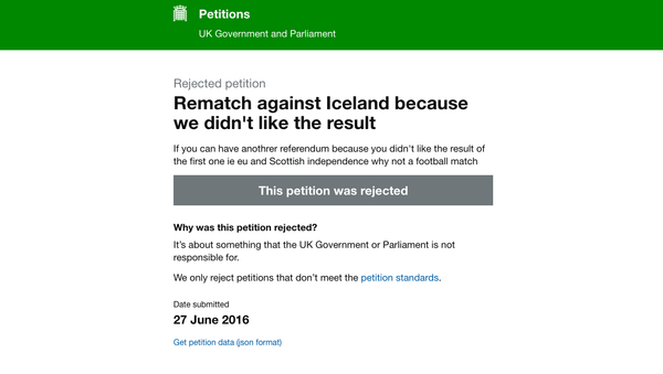 Petition to Replay England's European Football Championship Match Against Iceland. - Sputnik International