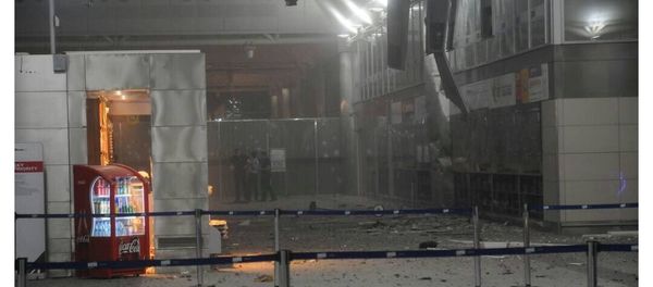 A view of the entrance of the Ataturk international airport after two suicide bombers opened fire before blowing themselves up at the entrance, in Istanbul, Turkey June 28, 2016. A view of the entrance of the Ataturk international airport after two suicide bombers opened fire before blowing themselves up at the entrance, in Istanbul, Turkey June 28, 2016. - Sputnik International