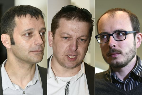 (L to R) Edouard Perrin, Raphael Halet and Antoine Deltour (L to R) Edouard Perrin, Raphael Halet and Antoine Deltour - Sputnik International