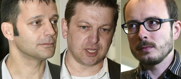 (L to R) Edouard Perrin, Raphael Halet and Antoine Deltour - Sputnik International