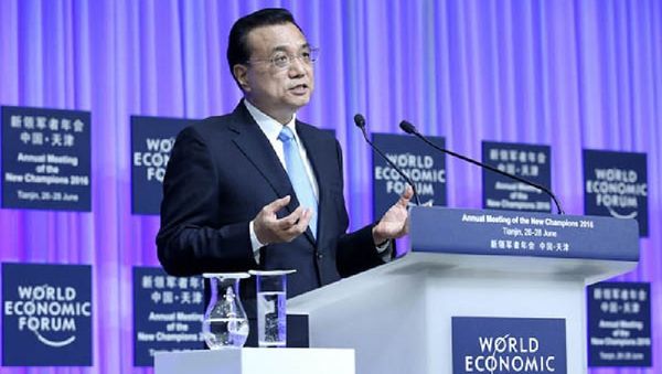 Premier Li Keqiang delivers a keynote speech at the opening of the annual Meeting of the New Champions in Tianjin Premier Li Keqiang delivers a keynote speech at the opening of the annual Meeting of the New Champions in Tianjin - Sputnik International