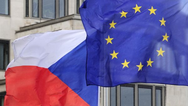 Czech and European flags. (File) Czech and European flags. (File) - Sputnik International