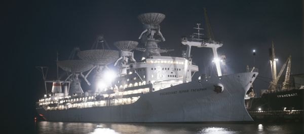 The Cosmonaut Yuri Gagarin tracking ship at the Odessa port, Ukrainian SSR. File photo. The Cosmonaut Yuri Gagarin tracking ship at the Odessa port, Ukrainian SSR. File photo. - Sputnik International