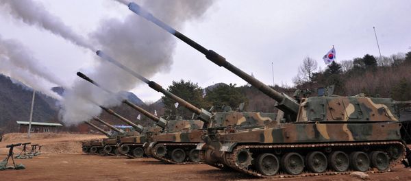 South Korean army K9 Thunder 155mm self-propelled Howitzers (File) South Korean army K9 Thunder 155mm self-propelled Howitzers (File) - Sputnik International