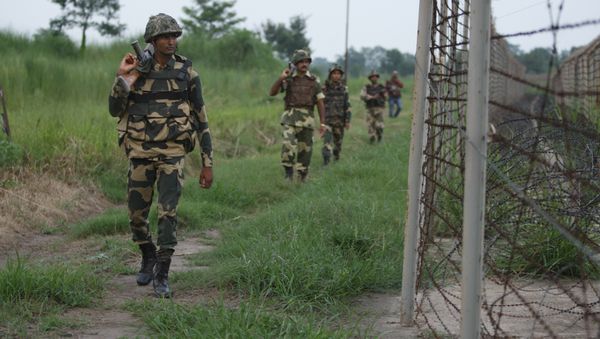 Indian Border Security Force (BSF) soldiers patrol along the Pargwal area of India-Pakistan international border in Akhnoor, Jammu and Kashmir, India (File) Indian Border Security Force (BSF) soldiers patrol along the Pargwal area of India-Pakistan international border in Akhnoor, Jammu and Kashmir, India (File) - Sputnik International