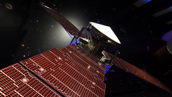 A 1/5th size scale model of NASA's Juno spacecraft is displayed at the Jet Propulsion Laboratory in Pasadena, California, July 4, 2016 A 1/5th size scale model of NASA's Juno spacecraft is displayed at the Jet Propulsion Laboratory in Pasadena, California, July 4, 2016 - Sputnik International