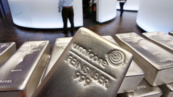 Silver bullions, weighing five kilograms each (File) Silver bullions, weighing five kilograms each (File) - Sputnik International