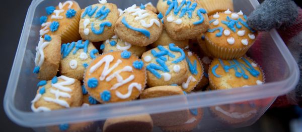 A demonstrator holds a tupperware of cakes with NHS (National Health Service) written on them outside Maudsley Hospital during a 24-hour strike by junior doctors over pay and conditions in London on February 10, 2016. A demonstrator holds a tupperware of cakes with NHS (National Health Service) written on them outside Maudsley Hospital during a 24-hour strike by junior doctors over pay and conditions in London on February 10, 2016. - Sputnik International