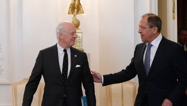 Russian Foreign Minister Sergei Lavrov meets with UN Special Envoy for Syria Staffan de Mistura (File) Russian Foreign Minister Sergei Lavrov meets with UN Special Envoy for Syria Staffan de Mistura (File) - Sputnik International