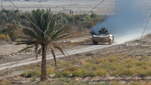 Soldiers of the Syrian Arab Army at fighting positions 20 kilometers from the city of Palmira (File) - Sputnik International