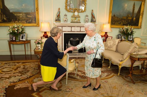 Queen Elizabeth II welcomes Theresa May, left, at the start of an audience in Buckingham Palace, London, where she invited the former Home Secretary to become Prime Minister and form a new government, Wednesday July 13, 2016 Queen Elizabeth II welcomes Theresa May, left, at the start of an audience in Buckingham Palace, London, where she invited the former Home Secretary to become Prime Minister and form a new government, Wednesday July 13, 2016 - Sputnik International