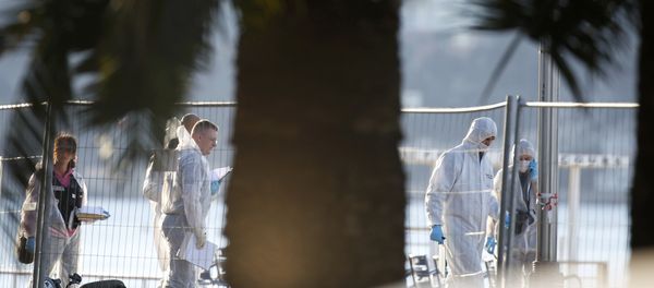 French forensic police continue their investigation as they gather clues the day after a truck at high speed ran into a crowd killing scores celebrating the Bastille Day July 14 national holiday on the Promenade des Anglais in Nice, France, July 15, 2016. French forensic police continue their investigation as they gather clues the day after a truck at high speed ran into a crowd killing scores celebrating the Bastille Day July 14 national holiday on the Promenade des Anglais in Nice, France, July 15, 2016. - Sputnik International