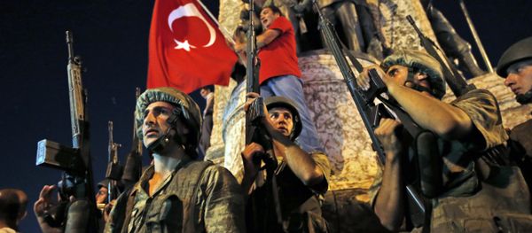 Turkey Coup With Flag - Sputnik International