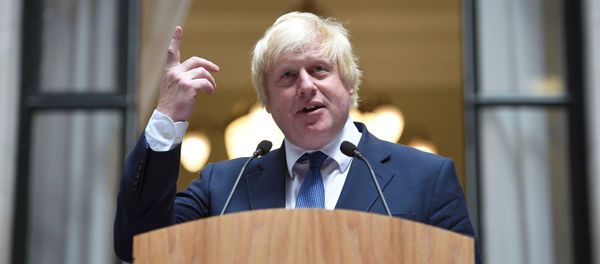 Britain's Foreign Secretary Boris Johnson addresses staff inside the Foreign Office in London, July 14, 2016. Britain's Foreign Secretary Boris Johnson addresses staff inside the Foreign Office in London, July 14, 2016. - Sputnik International