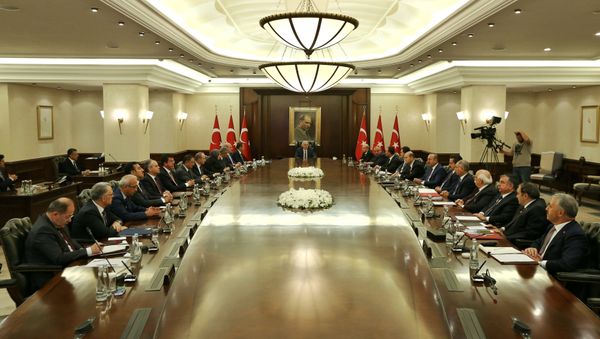 Turkish Prime Minister Binali Yildirim chairs a cabinet meeting in Ankara, Turkey, July 18, 2016 Turkish Prime Minister Binali Yildirim chairs a cabinet meeting in Ankara, Turkey, July 18, 2016 - Sputnik International