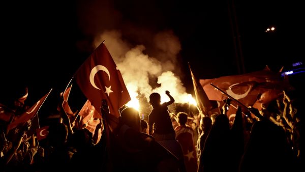 Pro-Erdogan supporters wave Turkish national flags during a rally at Taksim square in Istanbul on July 18, 2016 following the military failed coup attempt of July 15 Pro-Erdogan supporters wave Turkish national flags during a rally at Taksim square in Istanbul on July 18, 2016 following the military failed coup attempt of July 15 - Sputnik International