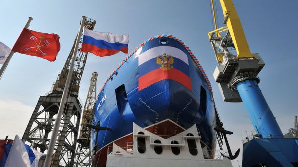 The launching ceremony for the Lead Project Arktika nuclear icebreaker at Baltiysky Zavod Shipyard in St. Petersburg - Sputnik International