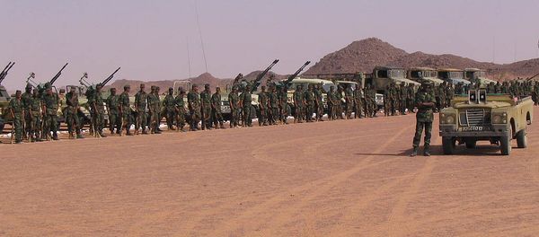 Gathering of Polisario troops, near Tifariti (Western Sahara), celebrating the 32nd anniversary of the Polisario Front Gathering of Polisario troops, near Tifariti (Western Sahara), celebrating the 32nd anniversary of the Polisario Front - Sputnik International