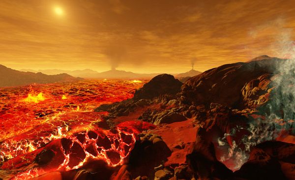 Venus volcano and lava flow - Sputnik International