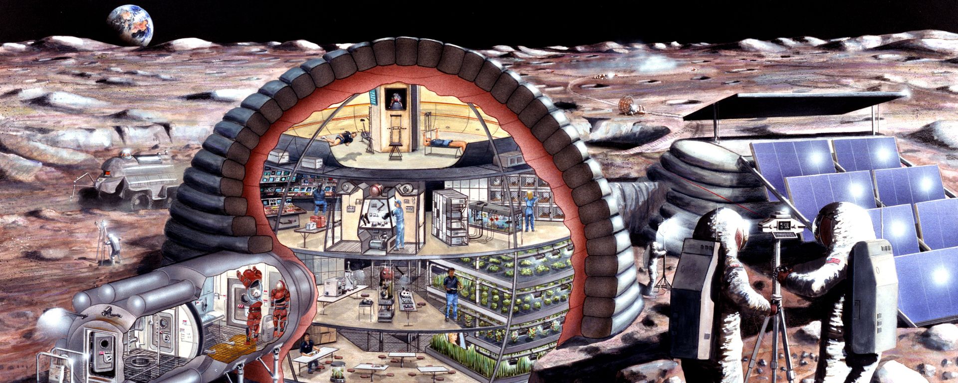 Lunar base Lunar base - Sputnik International, 1920, 02.12.2020