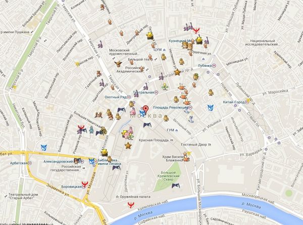 The first real-time Moscow pokemon map - Sputnik International