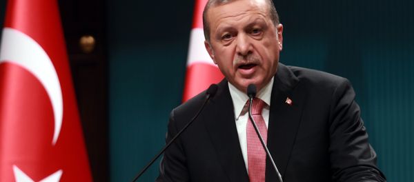 Turkish President Tayyip Erdogan speaks during a news conference following the National Security Council and cabinet meetings at the Presidential Palace in Ankara, Turkey, July 20, 2016 Turkish President Tayyip Erdogan speaks during a news conference following the National Security Council and cabinet meetings at the Presidential Palace in Ankara, Turkey, July 20, 2016 - Sputnik International