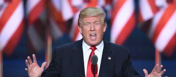 US Republican presidential candidate Donald Trump accepts the nomination on the last day of the Republican National Convention on July 21, 2016, in Cleveland, Ohio. US Republican presidential candidate Donald Trump accepts the nomination on the last day of the Republican National Convention on July 21, 2016, in Cleveland, Ohio. - Sputnik International