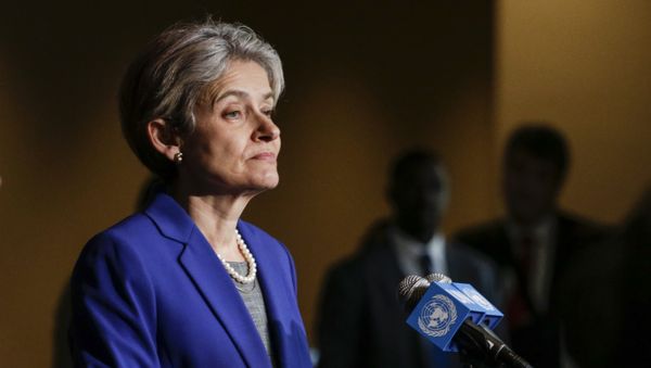 Irina Bokova speaks with reporters on the selection of the next UN Secretary-General at the UN headquarters in New York (File) - Sputnik International
