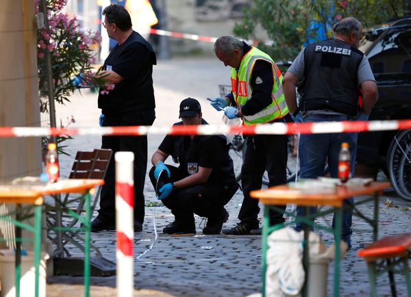 Police secure the area after an explosion in Ansbach, Germany, July 25, 2016. - Sputnik International