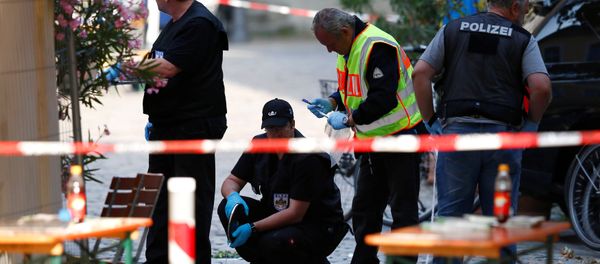 Police secure the area after an explosion in Ansbach, Germany, July 25, 2016. Police secure the area after an explosion in Ansbach, Germany, July 25, 2016. - Sputnik International