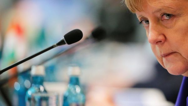 German Chancellor Angela Merkel attends the opening session of the Asia-Europe Meeting (ASEM) summit in Ulaanbaatar, Mongolia, July 15, 2016. German Chancellor Angela Merkel attends the opening session of the Asia-Europe Meeting (ASEM) summit in Ulaanbaatar, Mongolia, July 15, 2016. - Sputnik International