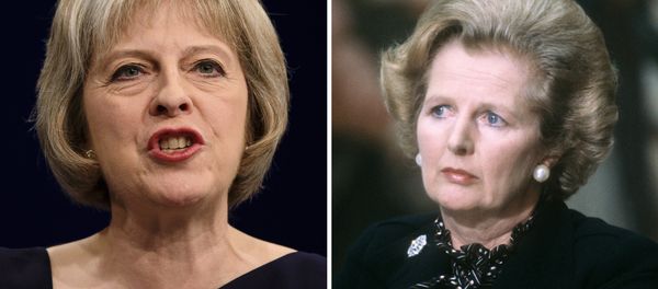 A combination of handout pictures made on July 13, 2016, shows the new leader of Britain's Conservative Party and future British Prime Minister Theresa May (L) and former British Prime Minister Margaret Thatcher. A combination of handout pictures made on July 13, 2016, shows the new leader of Britain's Conservative Party and future British Prime Minister Theresa May (L) and former British Prime Minister Margaret Thatcher. - Sputnik International