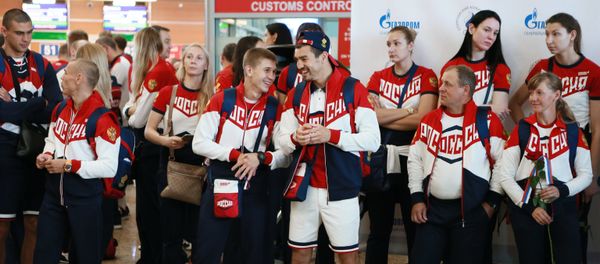Russian Olympic team departs for Rio de Janeiro Russian Olympic team departs for Rio de Janeiro - Sputnik International