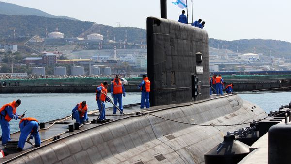 The diesel-electric submarine Novorossiysk has arrived at her basic site at the Novorossiysk naval base The diesel-electric submarine Novorossiysk has arrived at her basic site at the Novorossiysk naval base - Sputnik International