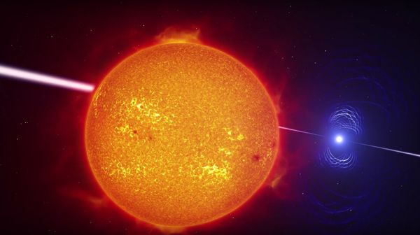 Artist’s impression video of the exotic binary star system AR Scorpii Artist’s impression video of the exotic binary star system AR Scorpii - Sputnik International