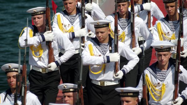 The Black Sea Fleet servicemen during the final rehearsal of the naval parade to mark Russian Navy Day in Sevastopol The Black Sea Fleet servicemen during the final rehearsal of the naval parade to mark Russian Navy Day in Sevastopol - Sputnik International