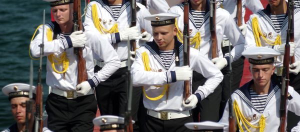 The Black Sea Fleet servicemen during the final rehearsal of the naval parade to mark Russian Navy Day in Sevastopol The Black Sea Fleet servicemen during the final rehearsal of the naval parade to mark Russian Navy Day in Sevastopol - Sputnik International