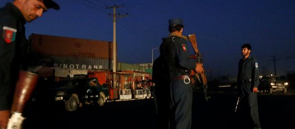 Afghan policemen keep watch near the site of a blast in Kabul, Afghanistan August 1, 2016. Afghan policemen keep watch near the site of a blast in Kabul, Afghanistan August 1, 2016. - Sputnik International