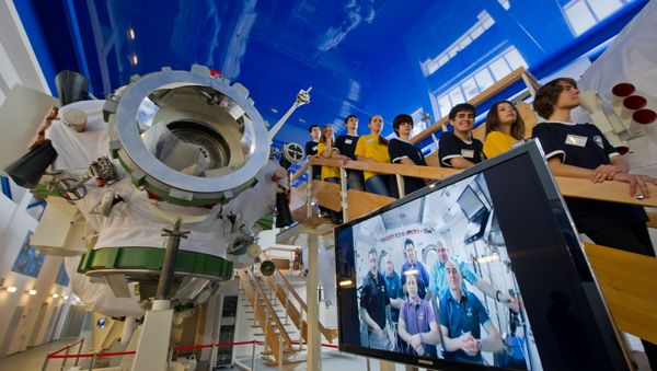 Full-size mock-up of the Mir orbital station in the Kosmotsentre of the Yuri Gagarin cosmonaut training center. (File) Full-size mock-up of the Mir orbital station in the Kosmotsentre of the Yuri Gagarin cosmonaut training center. (File) - Sputnik International