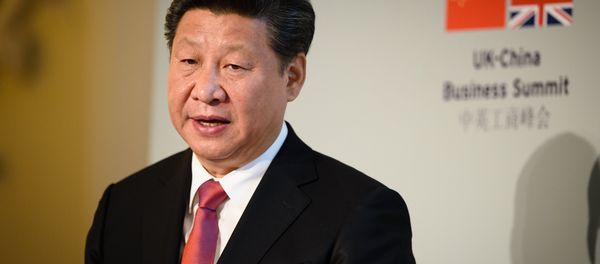 Chinese President Xi Jinping addresses guests and delegates at the UK-China Business Summit in Mansion House, central London, on October 21, 2015, on the second day of his state visit. - Sputnik International