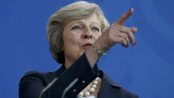 British Prime Minister Theresa May addresses a news conference following talks with German Chancellor Angela Merkel at the Chancellery in Berlin, Germany July 20, 2016. - Sputnik International