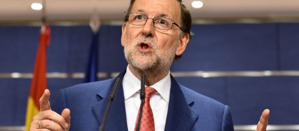 Spain's interim Prime Minister Mariano Rajoy gives a press conference at the Spanish parliament in Madrid Spain's interim Prime Minister Mariano Rajoy gives a press conference at the Spanish parliament in Madrid - Sputnik International