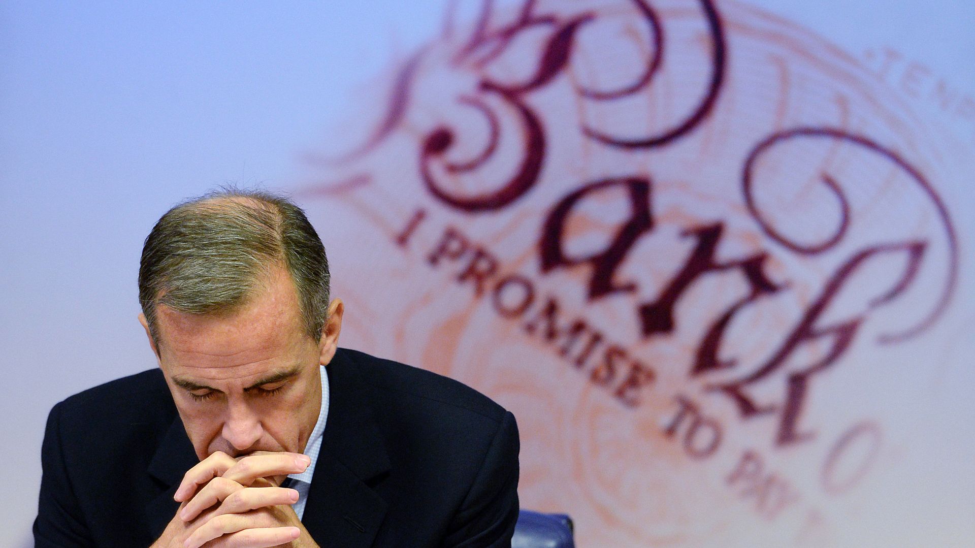 Governor of the Bank of England Mark Carney is pictured as he addresses a quarterly inflation report press conference at the Bank of England in London, on November 12, 2014. Governor of the Bank of England Mark Carney is pictured as he addresses a quarterly inflation report press conference at the Bank of England in London, on November 12, 2014. - Sputnik International, 1920, 10.03.2025