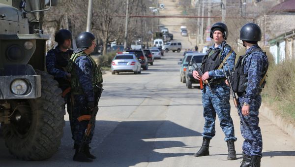 Police officers during a raid in Dagestan. File photo - Sputnik International