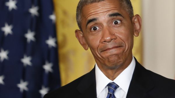 President Barack Obama reacts to a questions asked by a member of the foreign press during a joint news conference with Singapore's Prime Minister Lee Hsien Loong in the East Room of the White House in Washington, Tuesday, Aug. 2, 2016.  - Sputnik International
