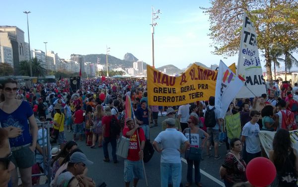 Residents of Rio de Janeiro protest against interim president Michel Temer, political upheaval, corruption and the cost of the Rio 2016 Olympics Games Residents of Rio de Janeiro protest against interim president Michel Temer, political upheaval, corruption and the cost of the Rio 2016 Olympics Games - Sputnik International