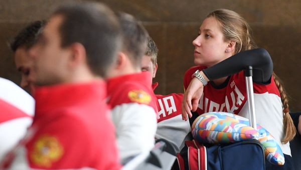 Russian swimmers arrived at the Olympic Games in Rio de Janeiro - Sputnik International