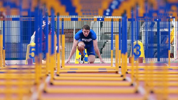 Sergei Shubenkov during the 110m hurdles event at the Russian Track and Field Cup at the Meteor stadium in Zhukovsky, Moscow Region. (File) - Sputnik International