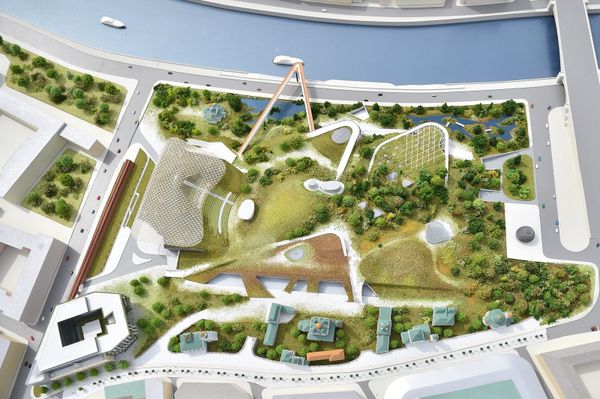 Construction of Zaryadye Theme Park in Moscow Construction of Zaryadye Theme Park in Moscow - Sputnik International