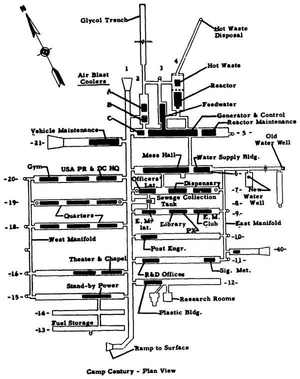Layout plan of Camp Century - Sputnik International